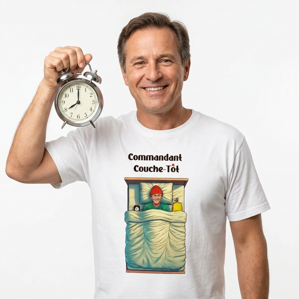 T-shirt Homme Commandant Couche-Tôt