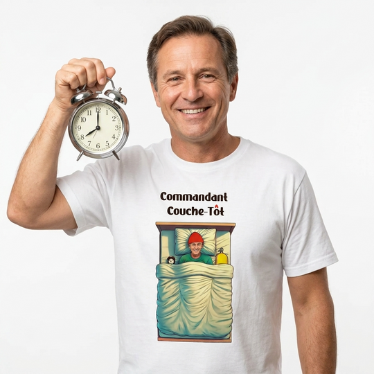 T-shirt Homme Commandant Couche-Tôt
