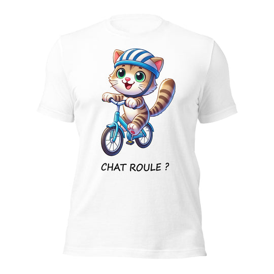 T-shirt Femme Chat Roule